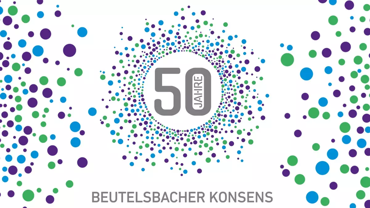 50 Jahre Beutelsbacher Konsens Logo. Grafik: LpB BW, © Medienküche